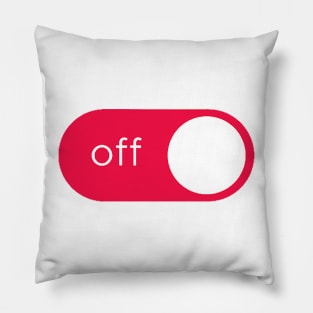 off switch button Pillow