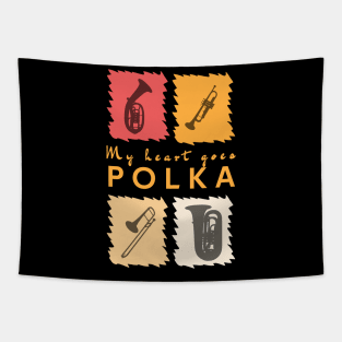 My heart goes Polka Tapestry