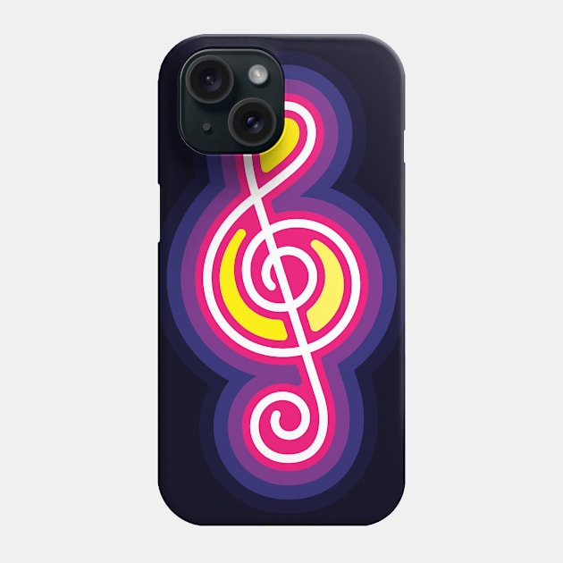 Musical Party Treble Clef Music Note Phone Case by GeeTee