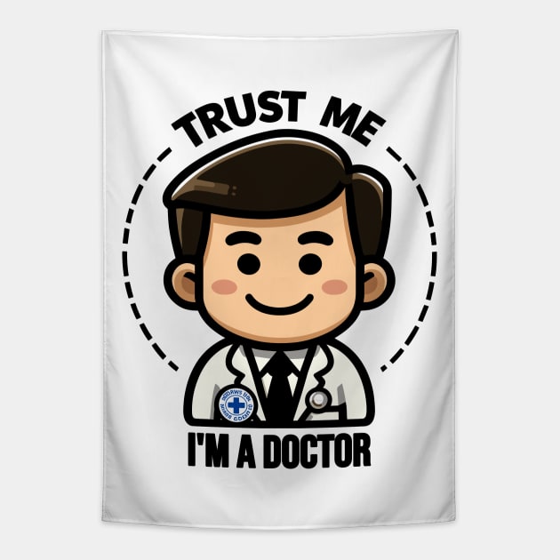 A Doctor's Cheerful Assurance Tapestry by maknatess