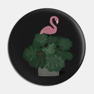 Strawberry begonia with flamingo Pin