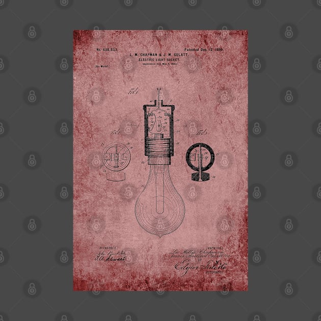 Vintage Rose Light Bulb Patent by JoolyA