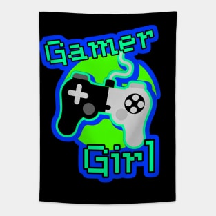 Gamer Girl Gaming Design Tapestry