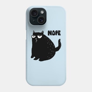 funny cat nope saying Phone Case