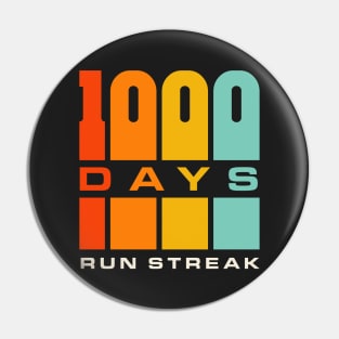 Run Streak Run Streaker 1,000 Days of Running Comma Day Pin