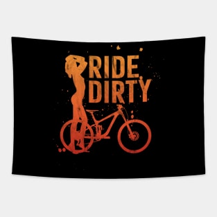 mountain bike mtb men gift cycling downhill Tapestry