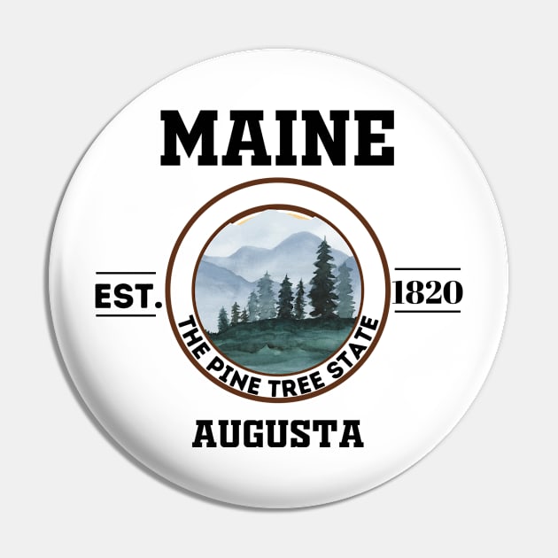 Maine state Pin by Freaky Designer