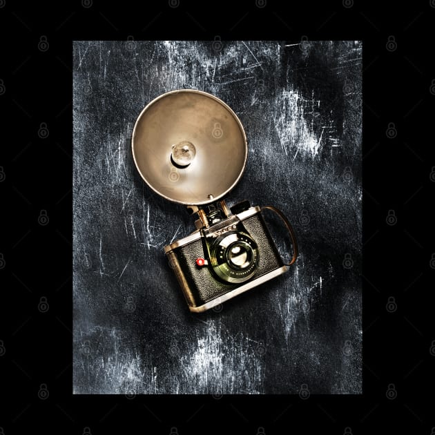 Retro Camera with detachable camera flash by alienartfx