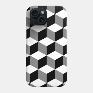 Cubes Black White Gray Phone Case