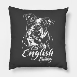 Old English Bulldog dog lover dog portrait Pillow