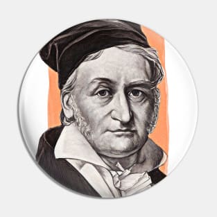 German Mathematician Carl Friedrich Gauss illustration Pin
