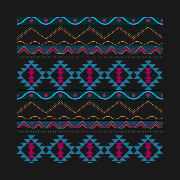 Neon Vintage Pattern Design by JDP Designs