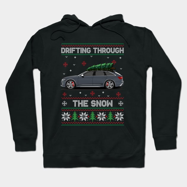 Funny Xmas Ugly Sweater - Drifting through the Snow - RS6 Car - Audi -  Sticker