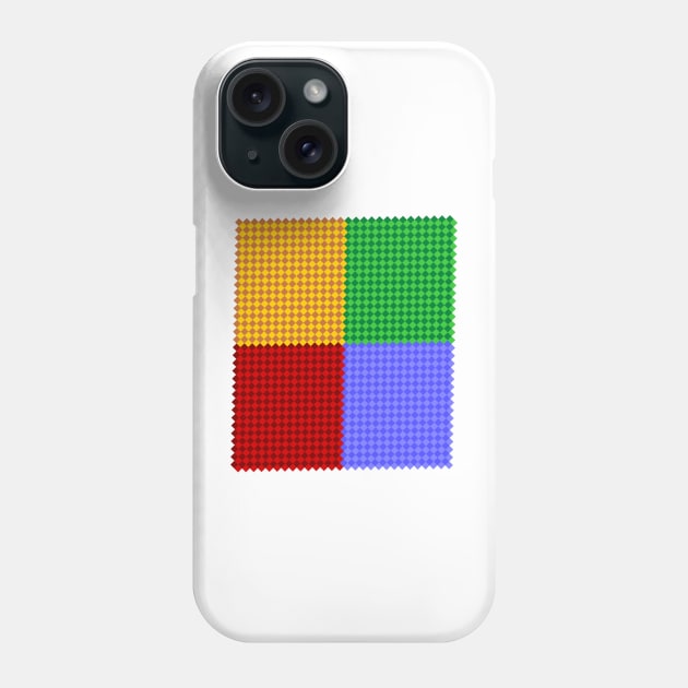 Beautiful yellow green blue red   squares Phone Case by jaml-12