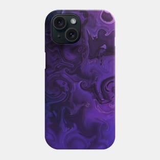 Purple and Green Acrylic Fluid Pour Ombre Phone Case