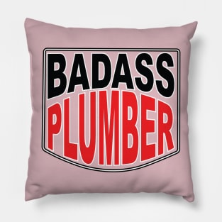 badass Plumber Pipe fitter Design Pillow