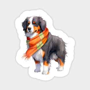 Burnese mountain winter dog Magnet