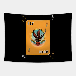 Fly High Bird Tattoo Tapestry