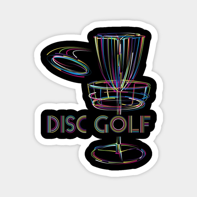 Disc Golf Retro Design Magnet by DiscGolfSwag