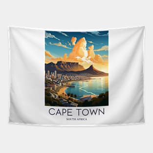 A Pop Art Travel Print of Cape Town - South Africa Tapestry