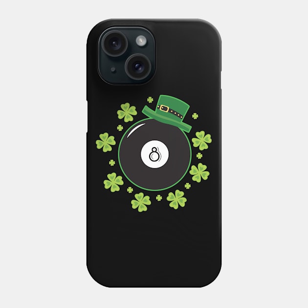 St. Patrick's Day Shooting Pool Billiards Design Gift Phone Case by TeeShirt_Expressive