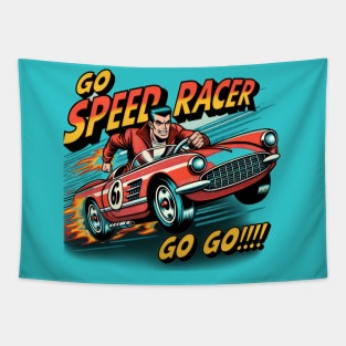 Vintage Go Speed Racer Go Go!!! Tapestry