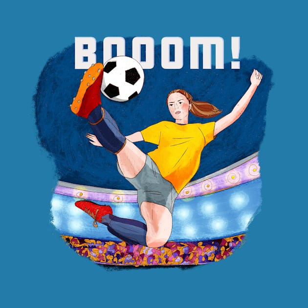 Booom! Soccer girl by SW10 - Soccer Art
