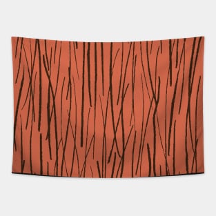 Pine Needles in the forest, milk chocolate brown and orange Tapestry