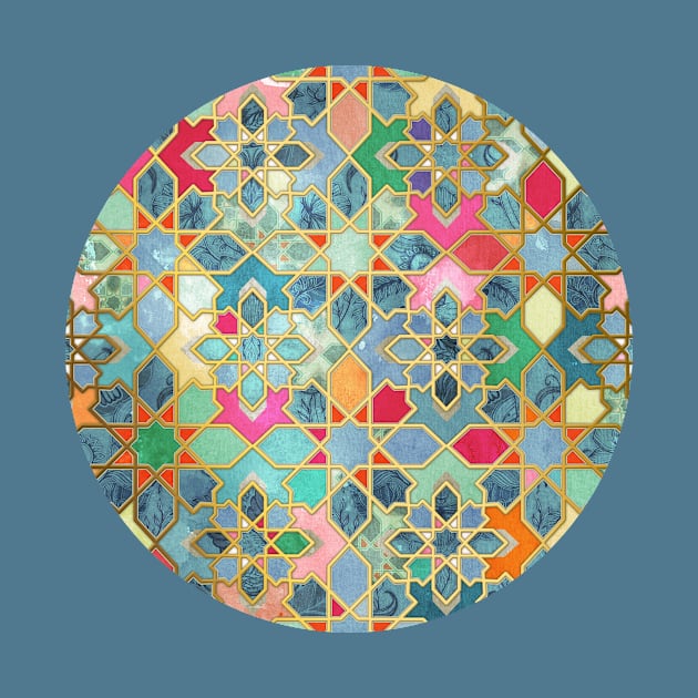 Gilt & Glory - Colorful Moroccan Mosaic by micklyn