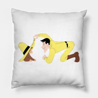 Curious George Man In The Yellow Hat 2 Pillow