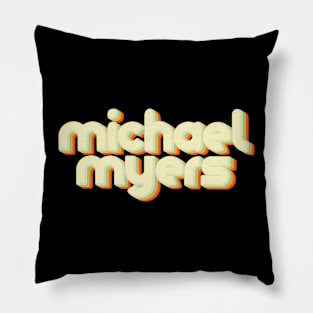 vintage color michael myers Pillow