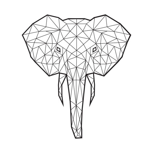 Geometric low poly elephant by TimeSkiff