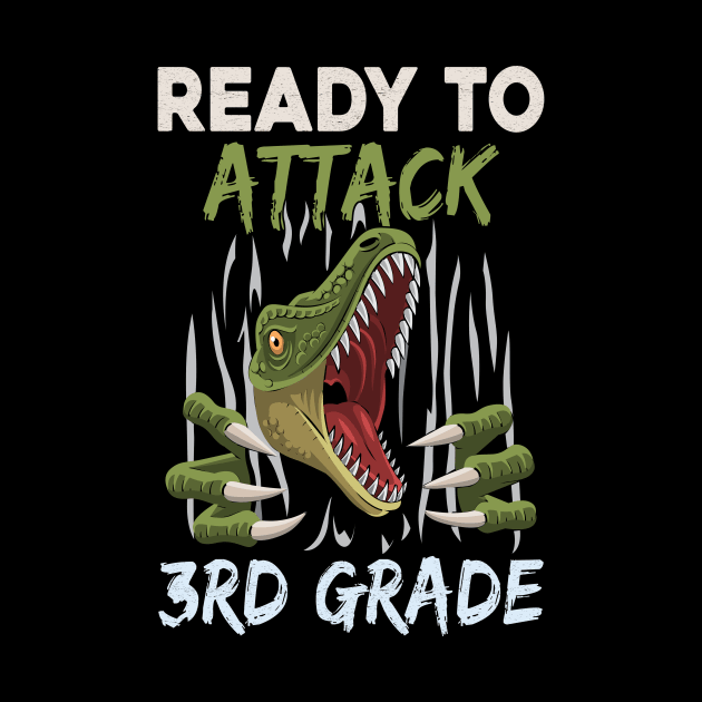 Dinosaur Kids Ready To Attack 3rd Grade Boys Back To School by kateeleone97023