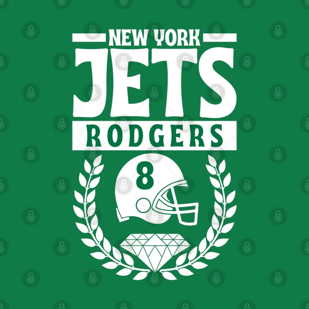 New York Jets Aaron Rodgers 8 Helmet American Football by Astronaut.co