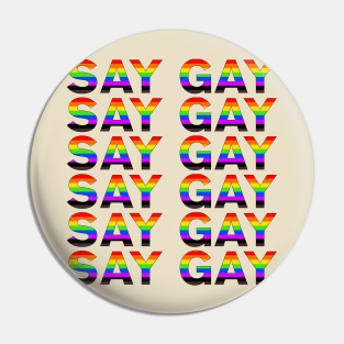 SAY GAY Pin