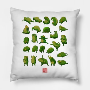 Yoga Frogs Poster No Text Pillow