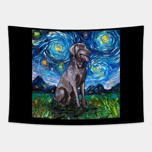 Weimaraner Night Tapestry