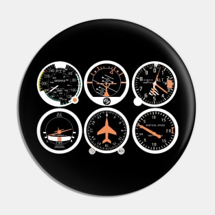 Basic Six Flight Instruments Pin