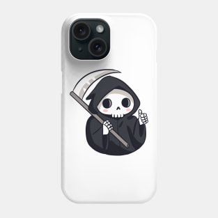 Cute and funny grim reaper with their thumb up Phone Case