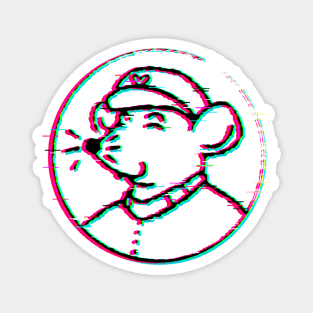 Mouse Zedong (Glitched Version) Magnet