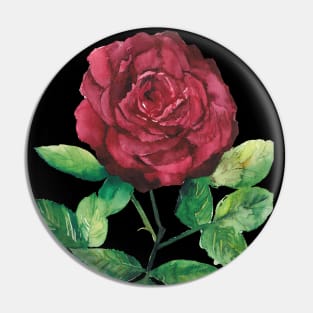 Red Rose Stem Pin