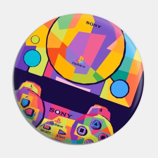 Playstation 1 Wpap Pop Art Pin