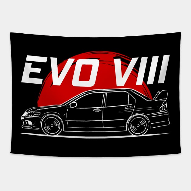 EVO 8 Racing Lancer Evolution VIII Tapestry by GoldenTuners