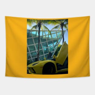 Lamborghini Miami Art Deco Tapestry