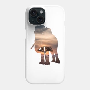 Elephant in the savanna Phone Case