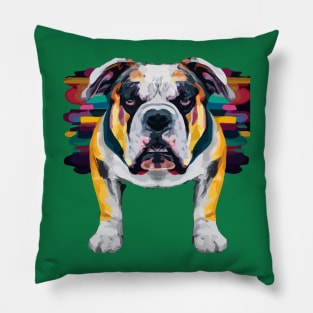 American Bulldog Vintage Design Pillow