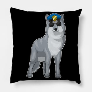 Wolf Police Cop Police hat Pillow