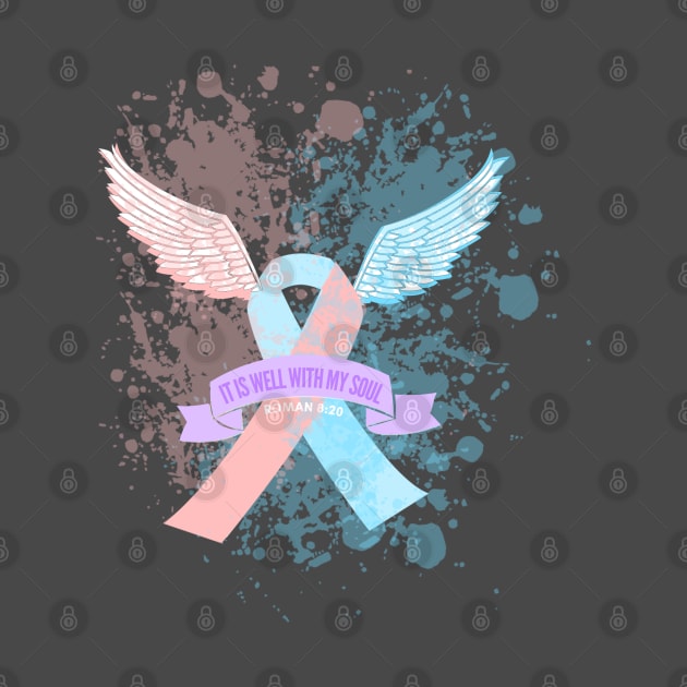 Miscarriage Ribbon - "It Is Well With My Soul" by SteveW50