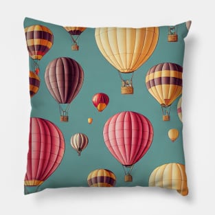 Flying hot air balloons Pillow