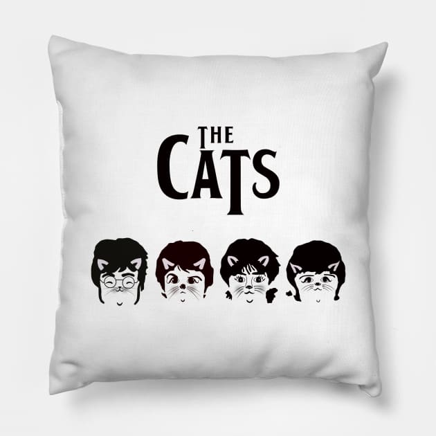 The Cats Cat Rock Legends Pillow by MotorManiac